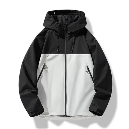 Men's Hooded Windproof and Waterproof Shell Jacket