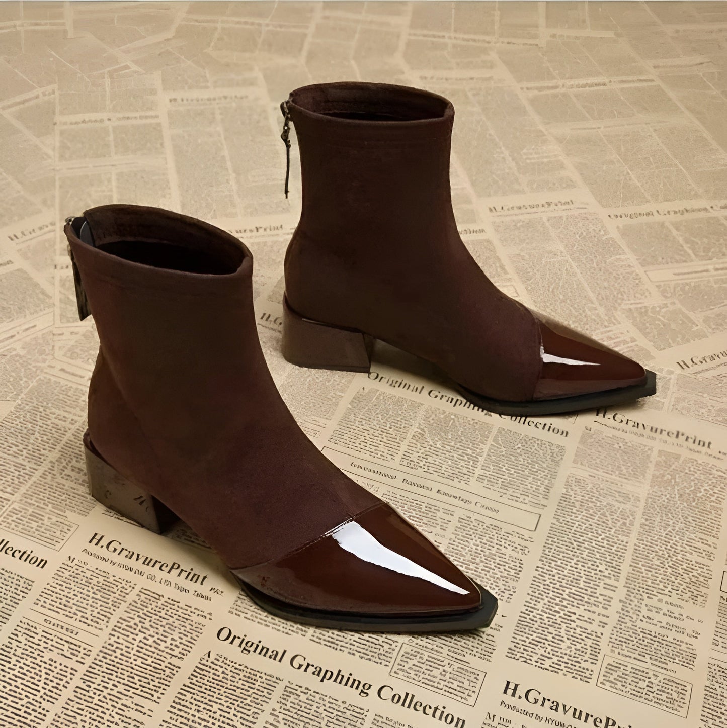 Women's Block-Heel Winter Ankle Booties