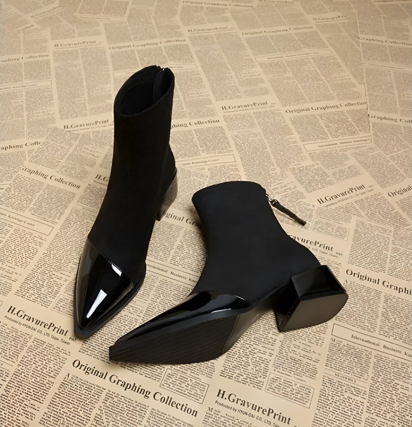 Women's Block-Heel Winter Ankle Booties