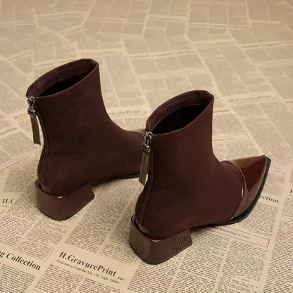 Women's Block-Heel Winter Ankle Booties