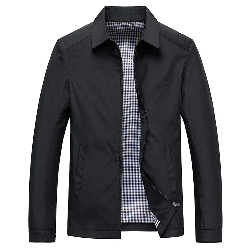 Men's Minimalist Zip-Up Casual Jacket