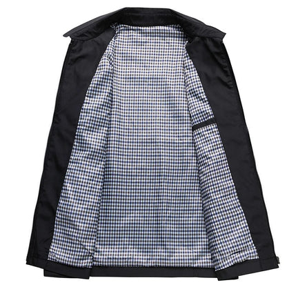 Men's Minimalist Zip-Up Casual Jacket