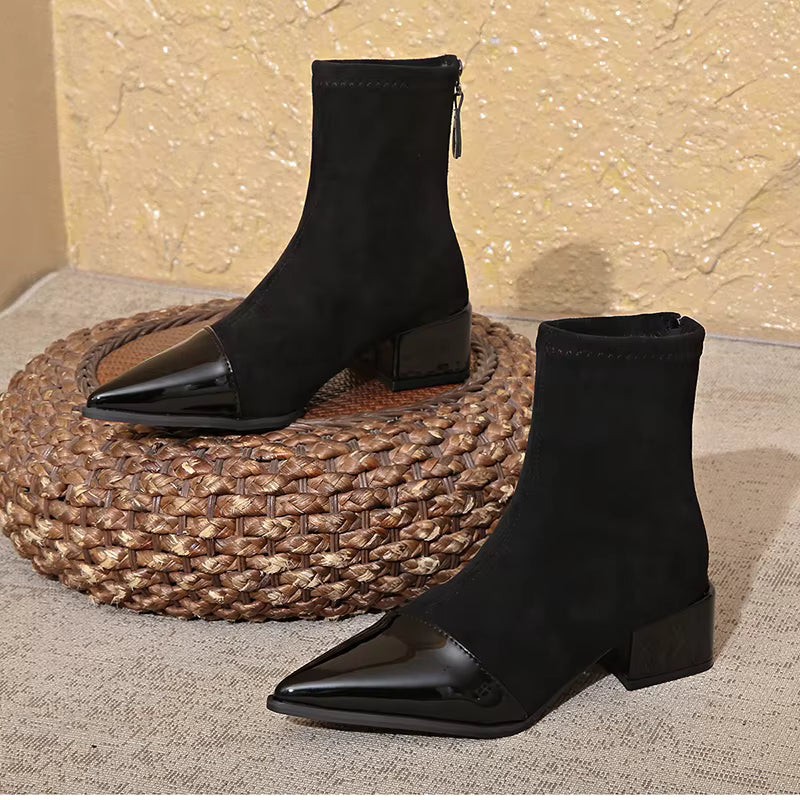 Women's Block-Heel Winter Ankle Booties