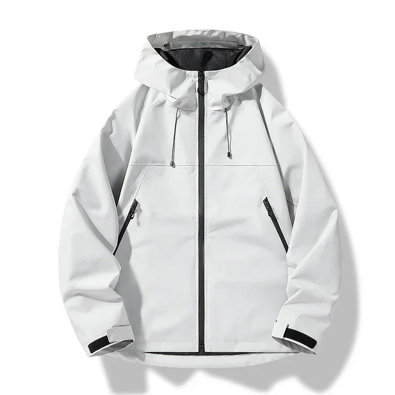 Men's Hooded Windproof and Waterproof Shell Jacket