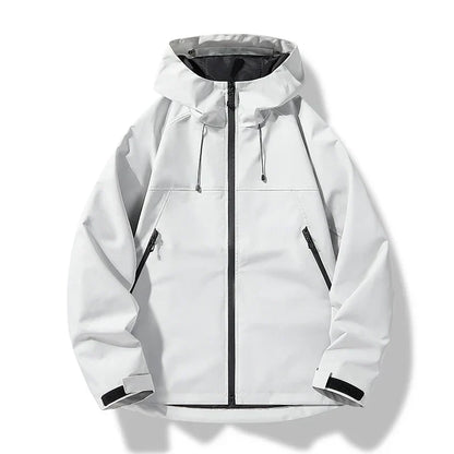 Men's Hooded Windproof and Waterproof Shell Jacket