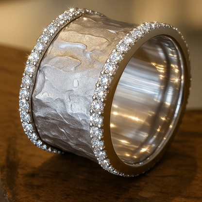 Women's Vintage Silver Cubic Zirconia Ring