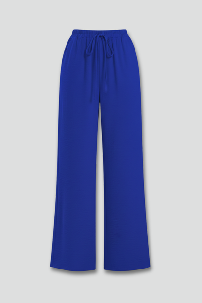 Women's Drawstring Palazzo Pants with Side Pockets