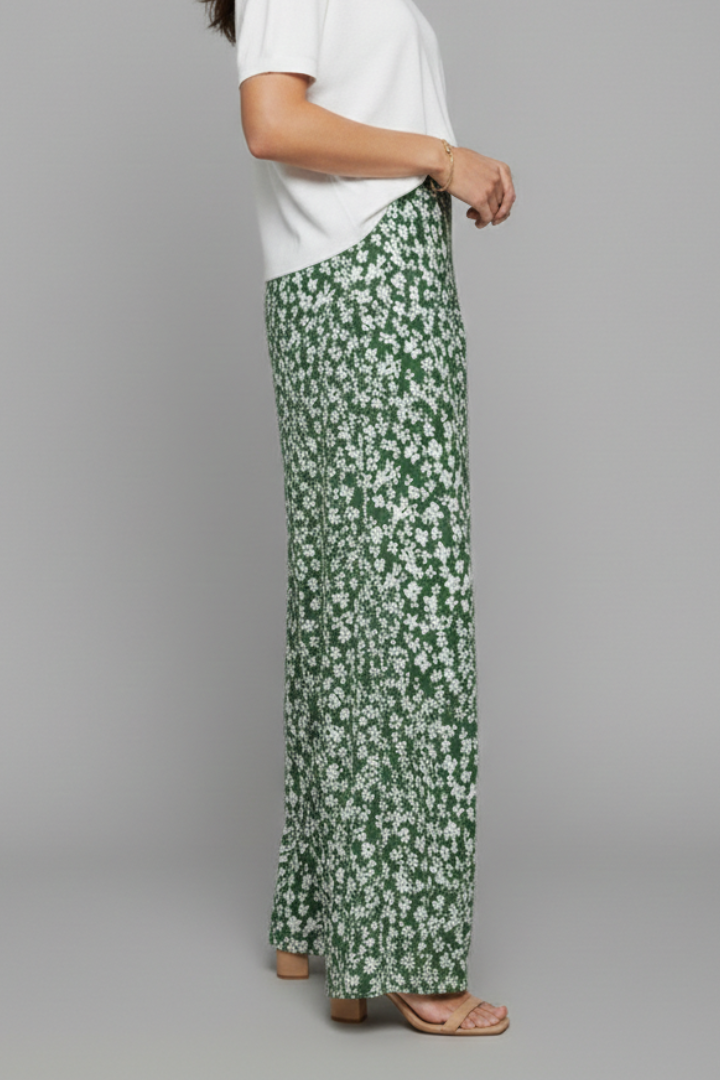 Women's Floral Print Wide-Leg Casual Palazzo Pants