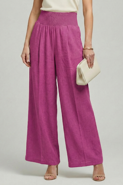 Women's Pleated High-Waist Palazzo Trousers
