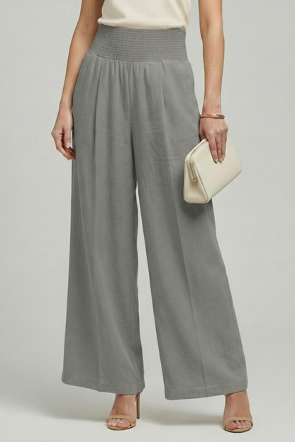 Women's Pleated High-Waist Palazzo Trousers