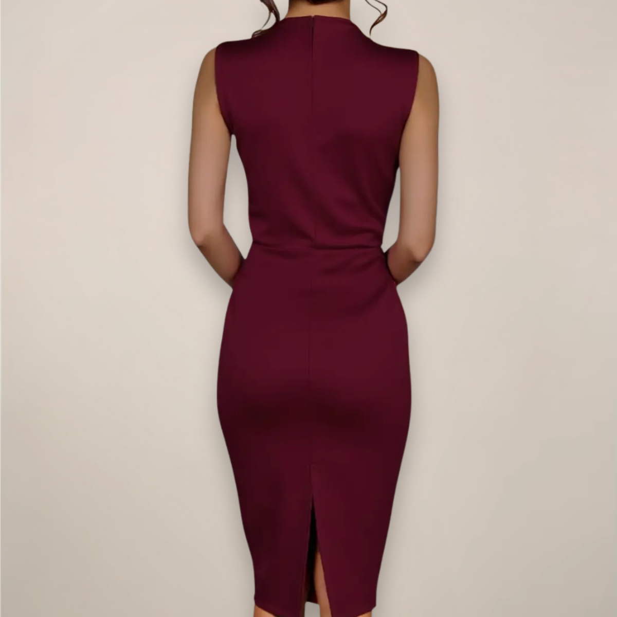 Women's Classic Sleeveless Midi Sheath Dress