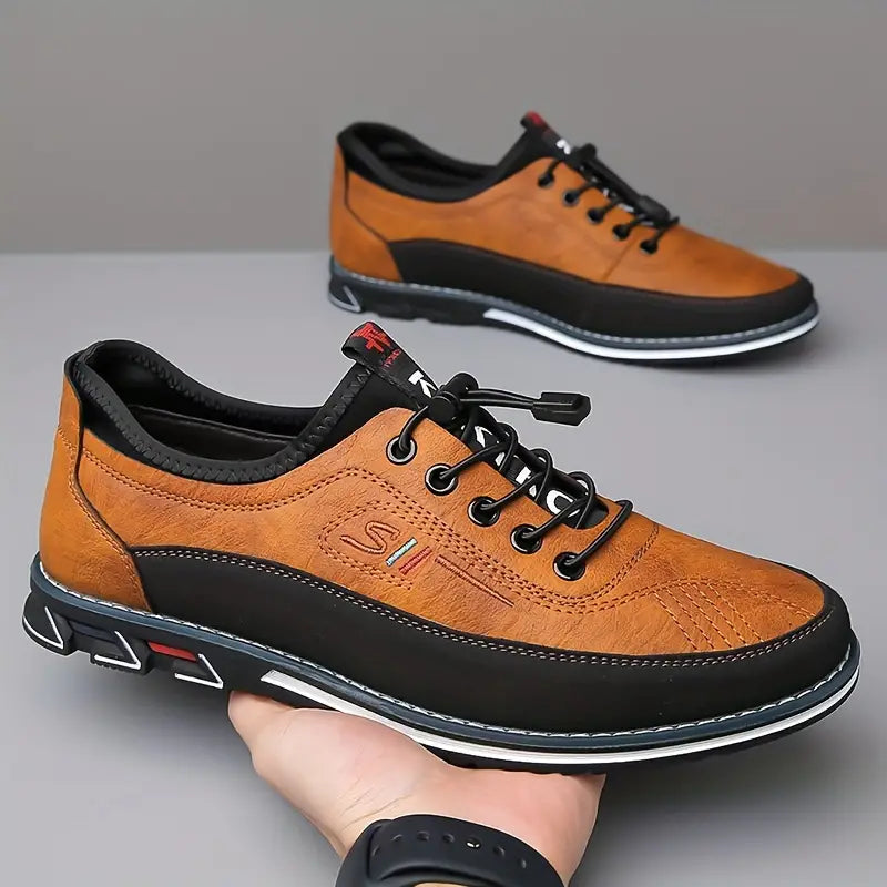 Men's Classic Vegan Leather Lace-Up Oxford Shoes