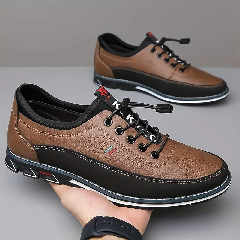 Men's Classic Vegan Leather Lace-Up Oxford Shoes
