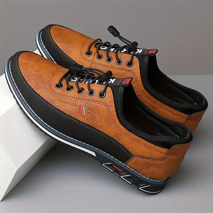 Men's Classic Vegan Leather Lace-Up Oxford Shoes