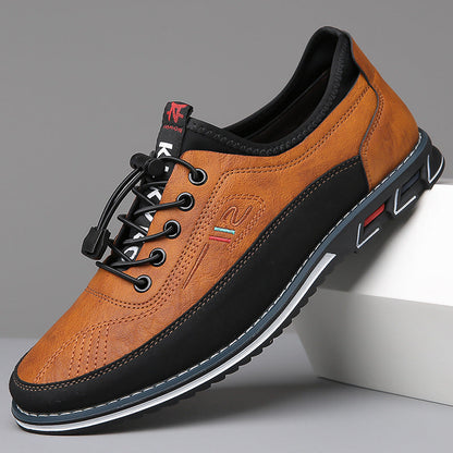 Men's Classic Vegan Leather Lace-Up Oxford Shoes