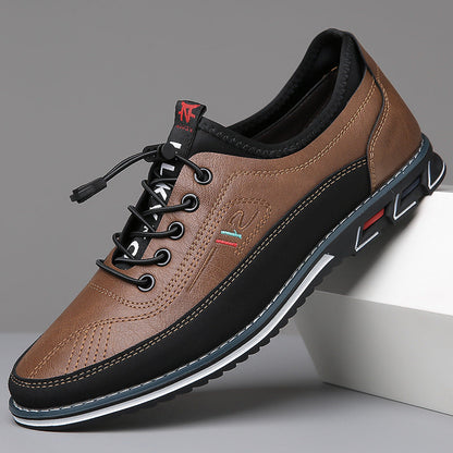 Men's Classic Vegan Leather Lace-Up Oxford Shoes