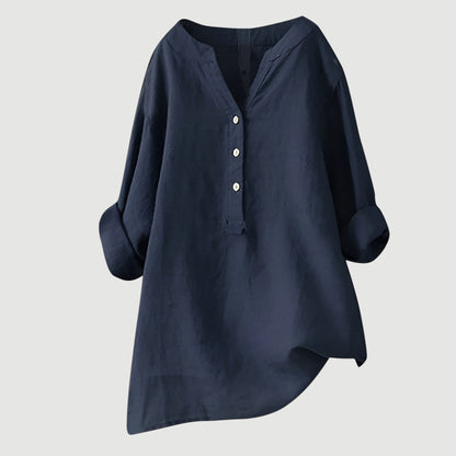 Relaxed-Fit Button-Up Shirt for Women