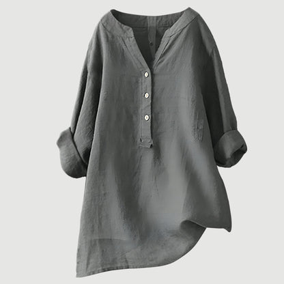 Relaxed-Fit Button-Up Shirt for Women