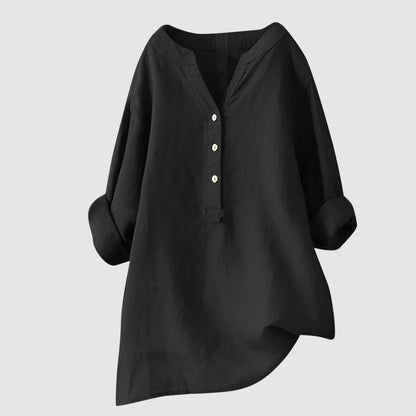 Relaxed-Fit Button-Up Shirt for Women
