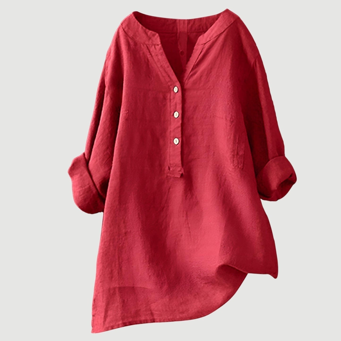 Relaxed-Fit Button-Up Shirt for Women