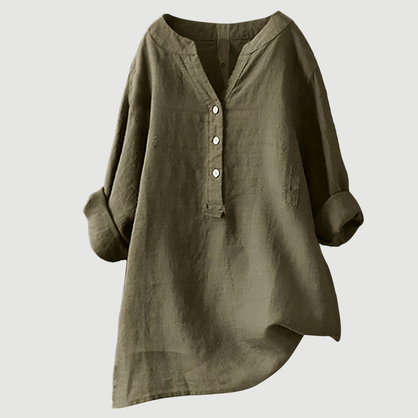 Relaxed-Fit Button-Up Shirt for Women