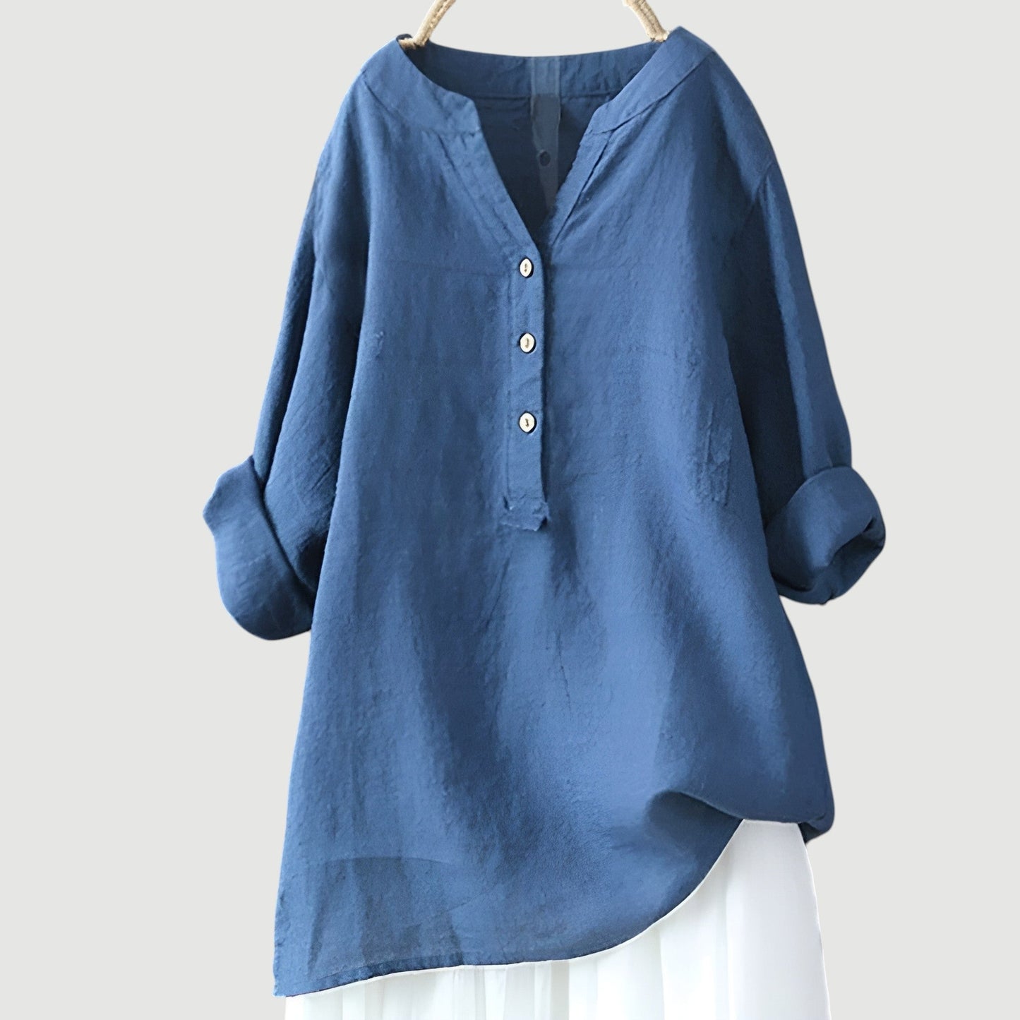 Relaxed-Fit Button-Up Shirt for Women