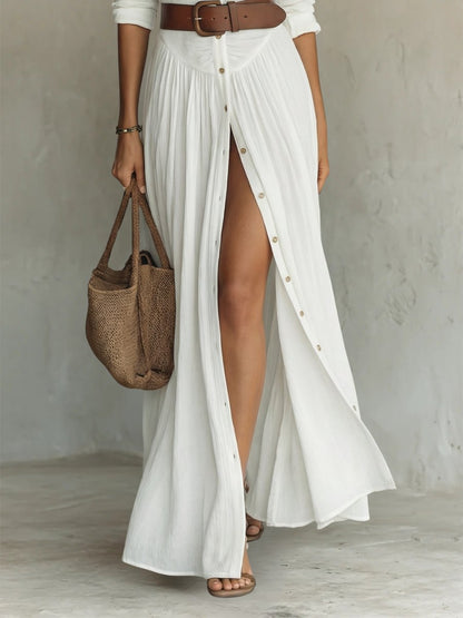 Women's Bohemian Belted Long Blouse Dress