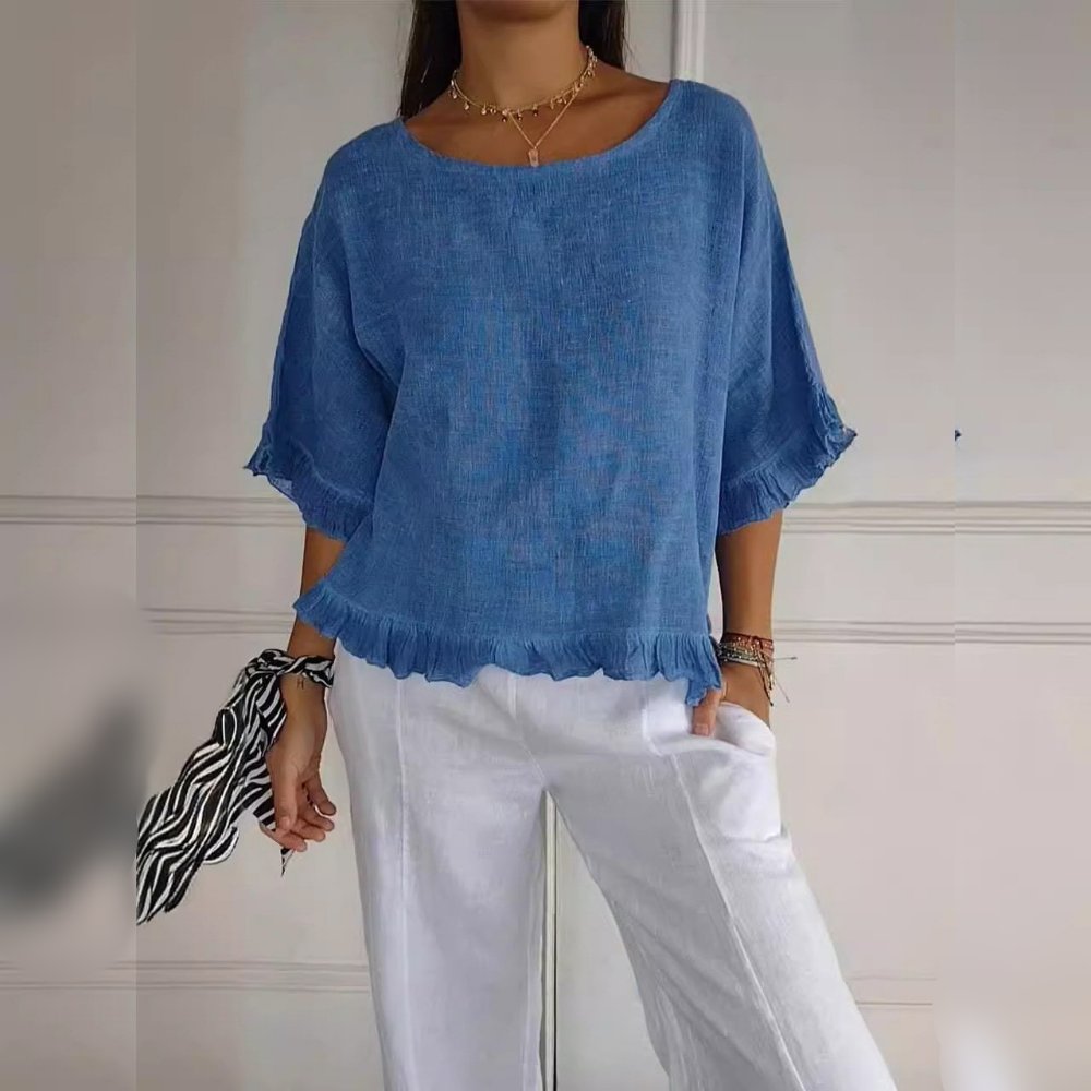 Women's Lightweight Ruffled Casual Blouse