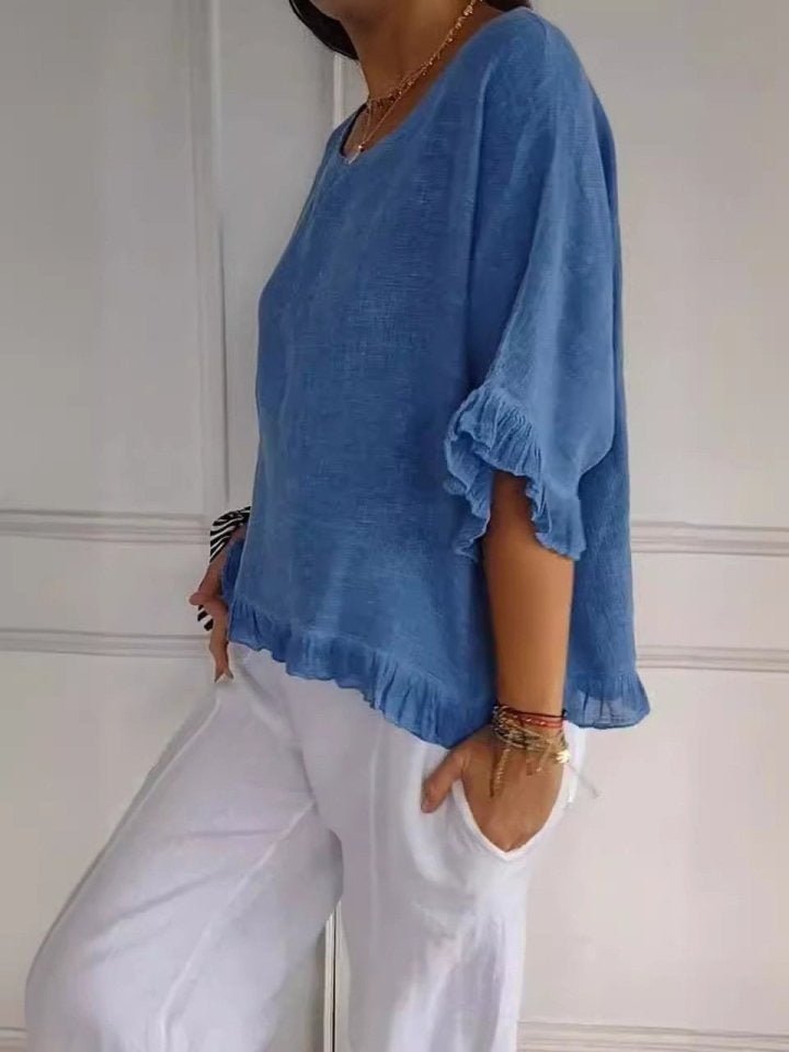 Women's Lightweight Ruffled Casual Blouse