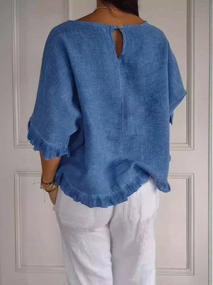 Women's Lightweight Ruffled Casual Blouse