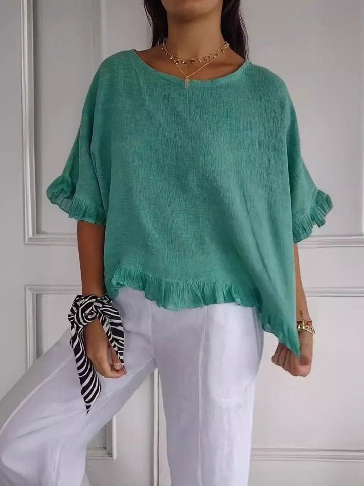Women's Lightweight Ruffled Casual Blouse