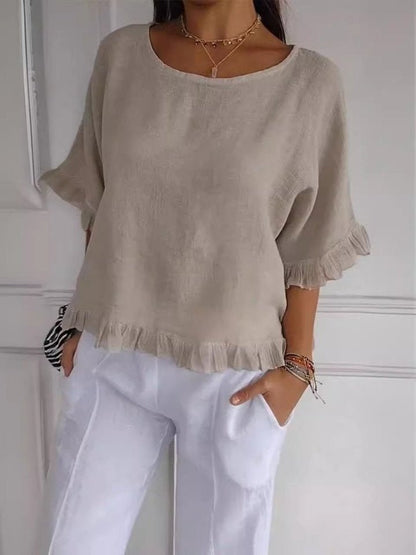 Women's Lightweight Ruffled Casual Blouse