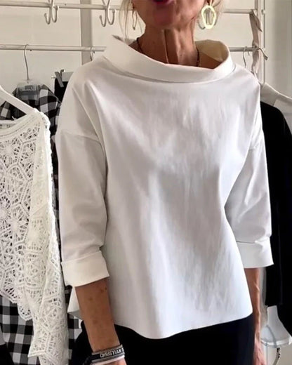 Women's Boat-Neck 3/4-Sleeve Everyday Top