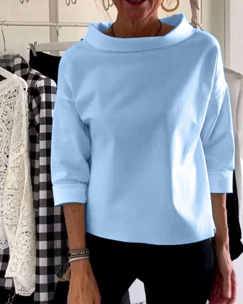 Women's Boat-Neck 3/4-Sleeve Everyday Top