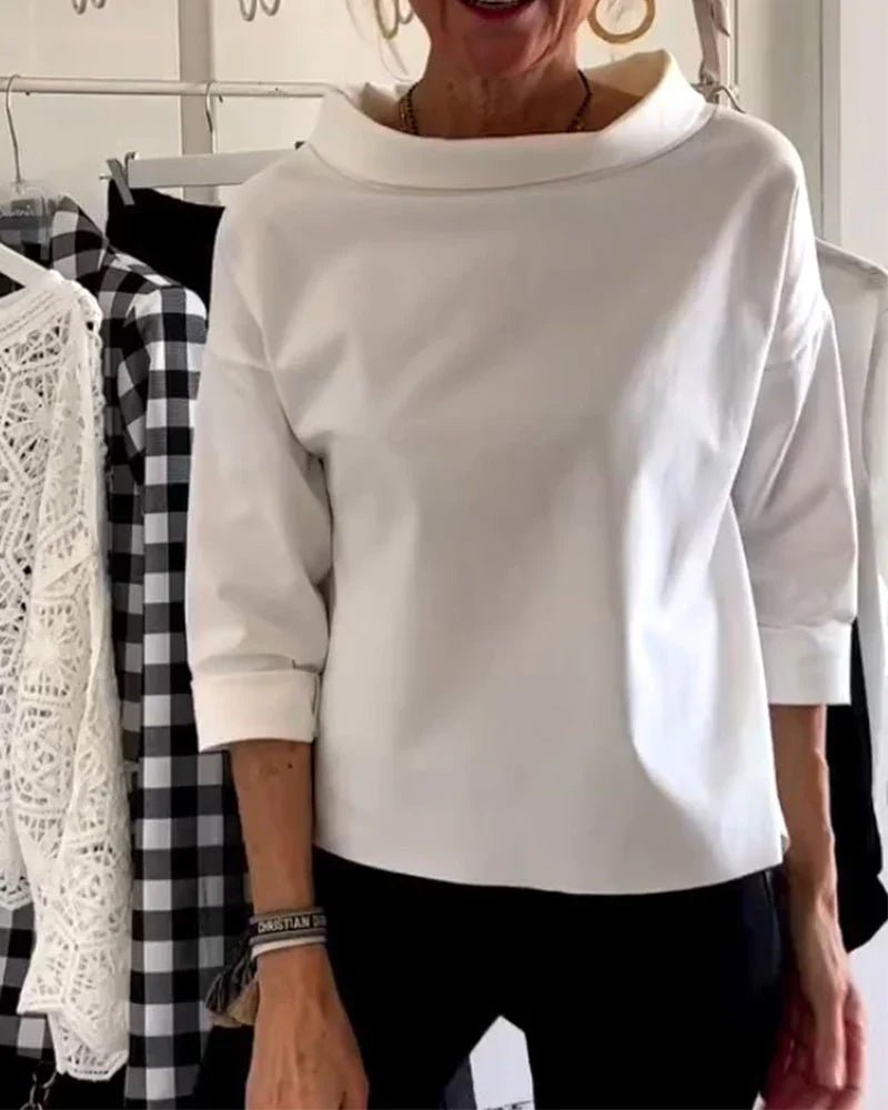 Women's Boat-Neck 3/4-Sleeve Everyday Top