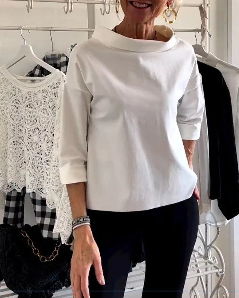 Women's Boat-Neck 3/4-Sleeve Everyday Top