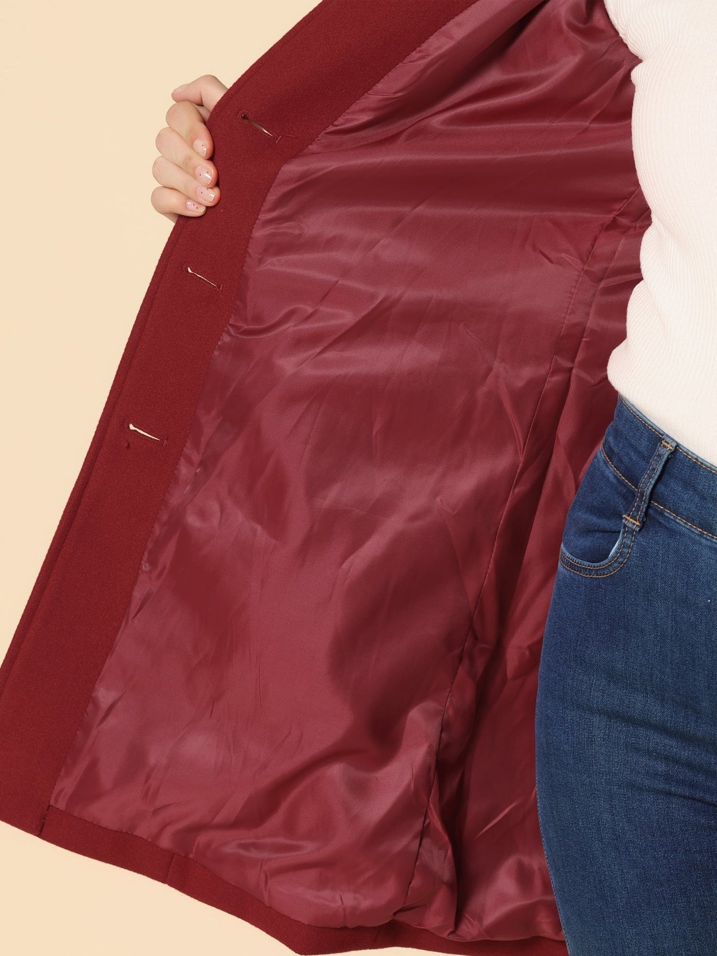 Women's Tailored Single-Breasted Midi Winter Coat