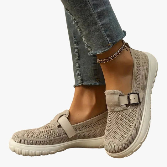 Women's Buckled Arch-Support Ergonomic Slip-On Shoes