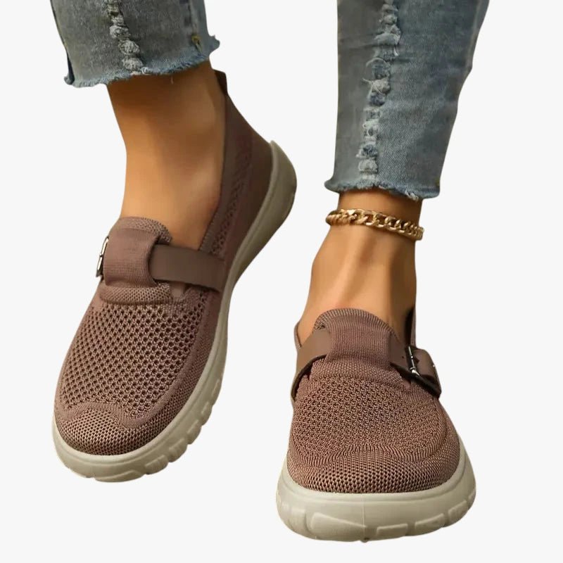 Women's Buckled Arch-Support Ergonomic Slip-On Shoes
