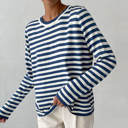 Women's Long-Sleeve Striped T-Shirt