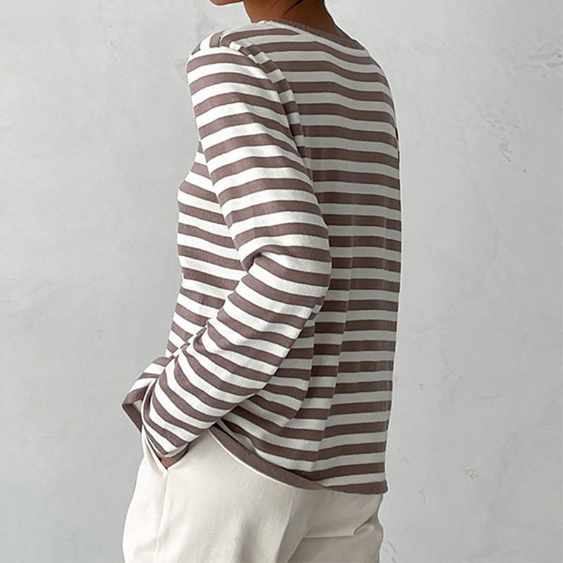 Women's Long-Sleeve Striped T-Shirt