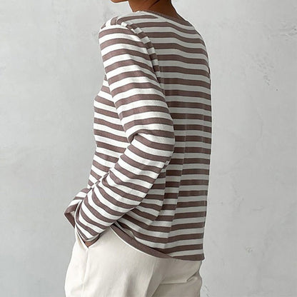 Women's Long-Sleeve Striped T-Shirt