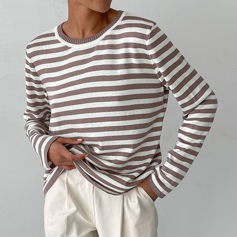 Women's Long-Sleeve Striped T-Shirt
