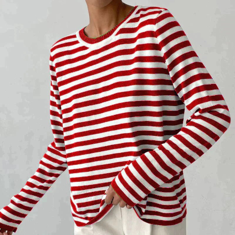 Women's Long-Sleeve Striped T-Shirt