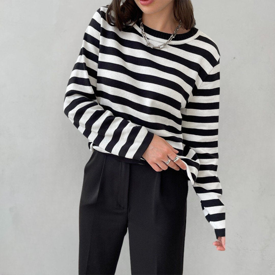 Women's Long-Sleeve Striped T-Shirt