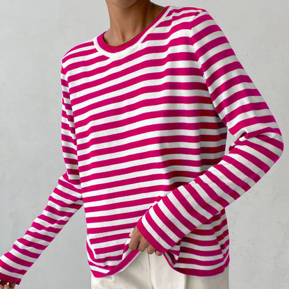 Women's Long-Sleeve Striped T-Shirt
