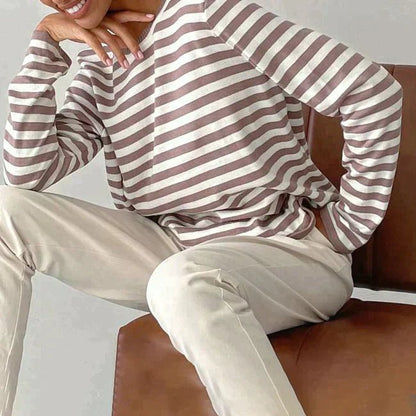 Women's Long-Sleeve Striped T-Shirt
