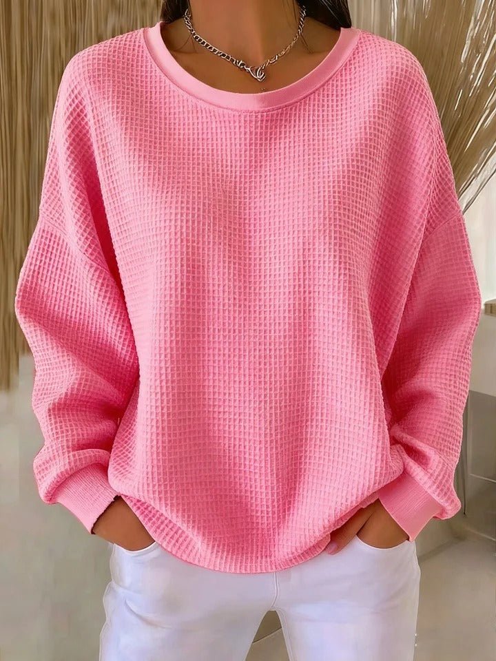 Women's Relaxed-Fit Textured Knit Sweater