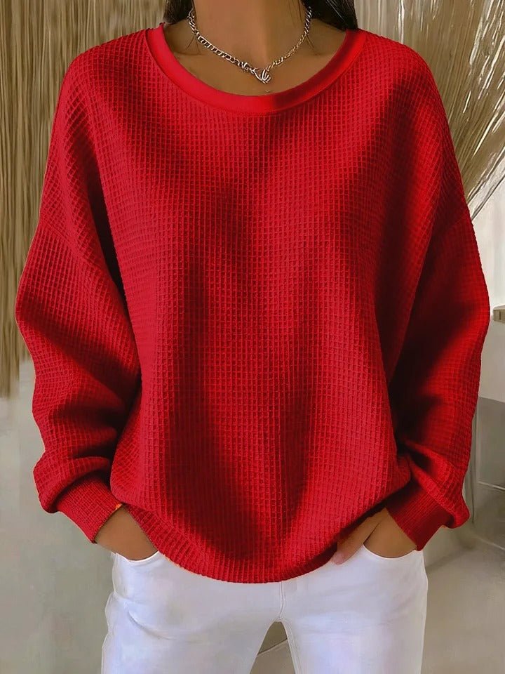 Women's Relaxed-Fit Textured Knit Sweater