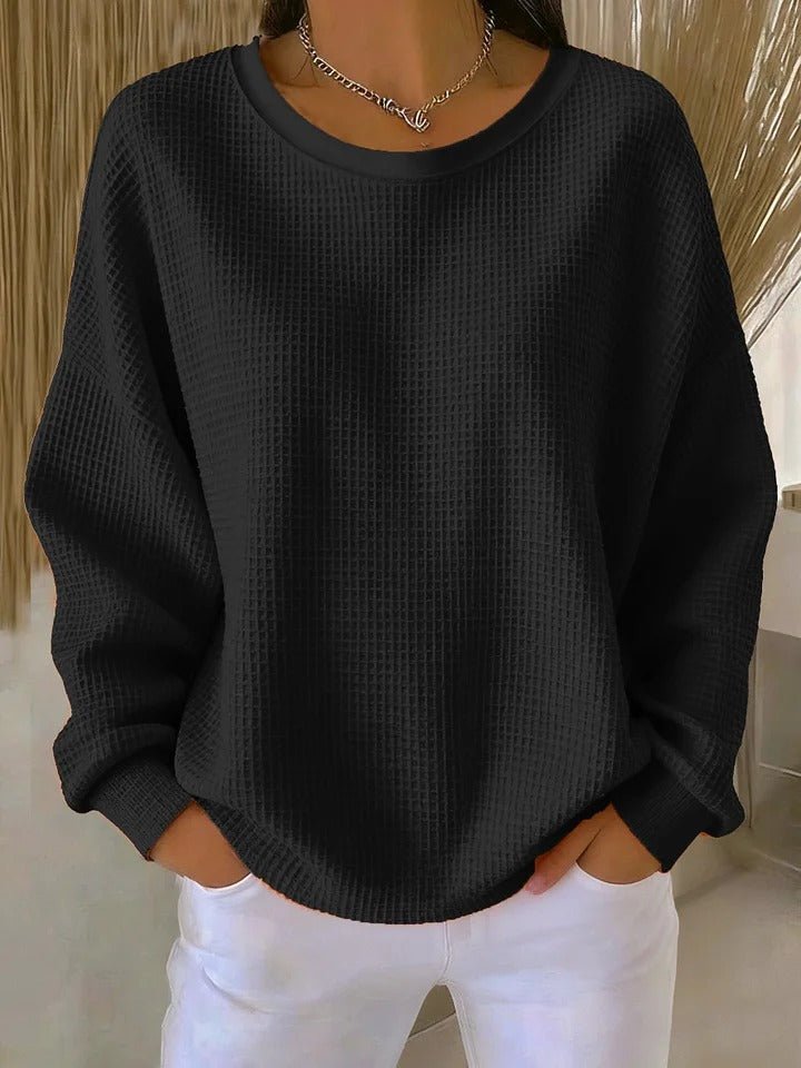 Women's Relaxed-Fit Textured Knit Sweater